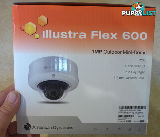 New Tyco / American Dynamics Illustra Flex 600 Mini Dome IP / CCTV Outdoor Security Camera