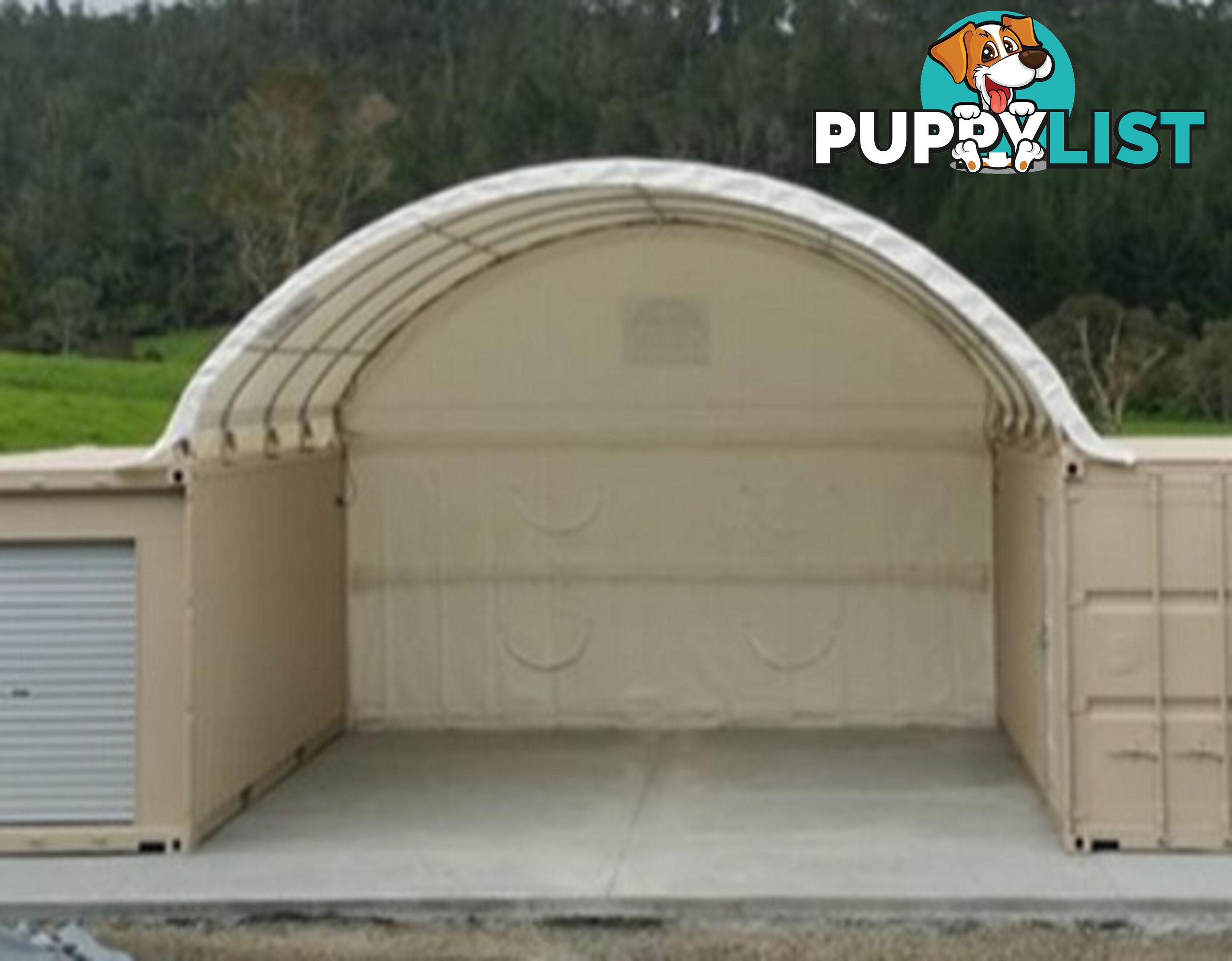 New Rear End Wall for 6m wide Container Shelter Dome