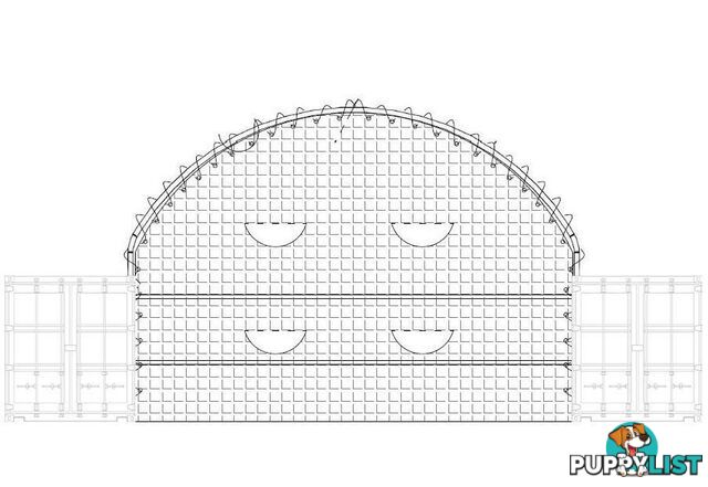 New Rear End Wall for 6m wide Container Shelter Dome