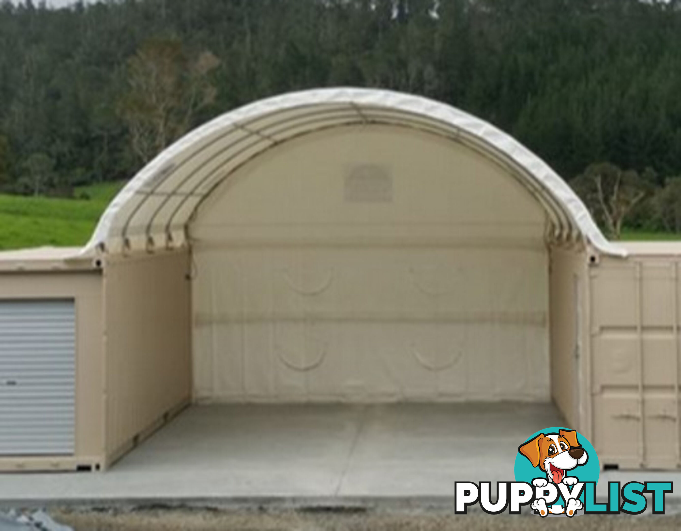 New Rear End Wall for 6m wide Container Shelter Dome