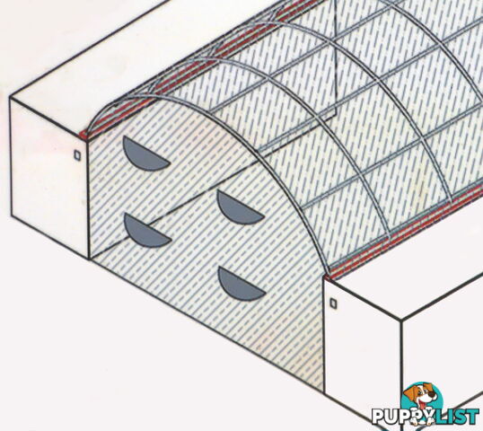 New Rear End Wall for 6m wide Container Shelter Dome