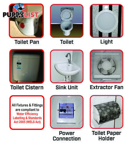 New Twin Portable Toilet Restroom Block