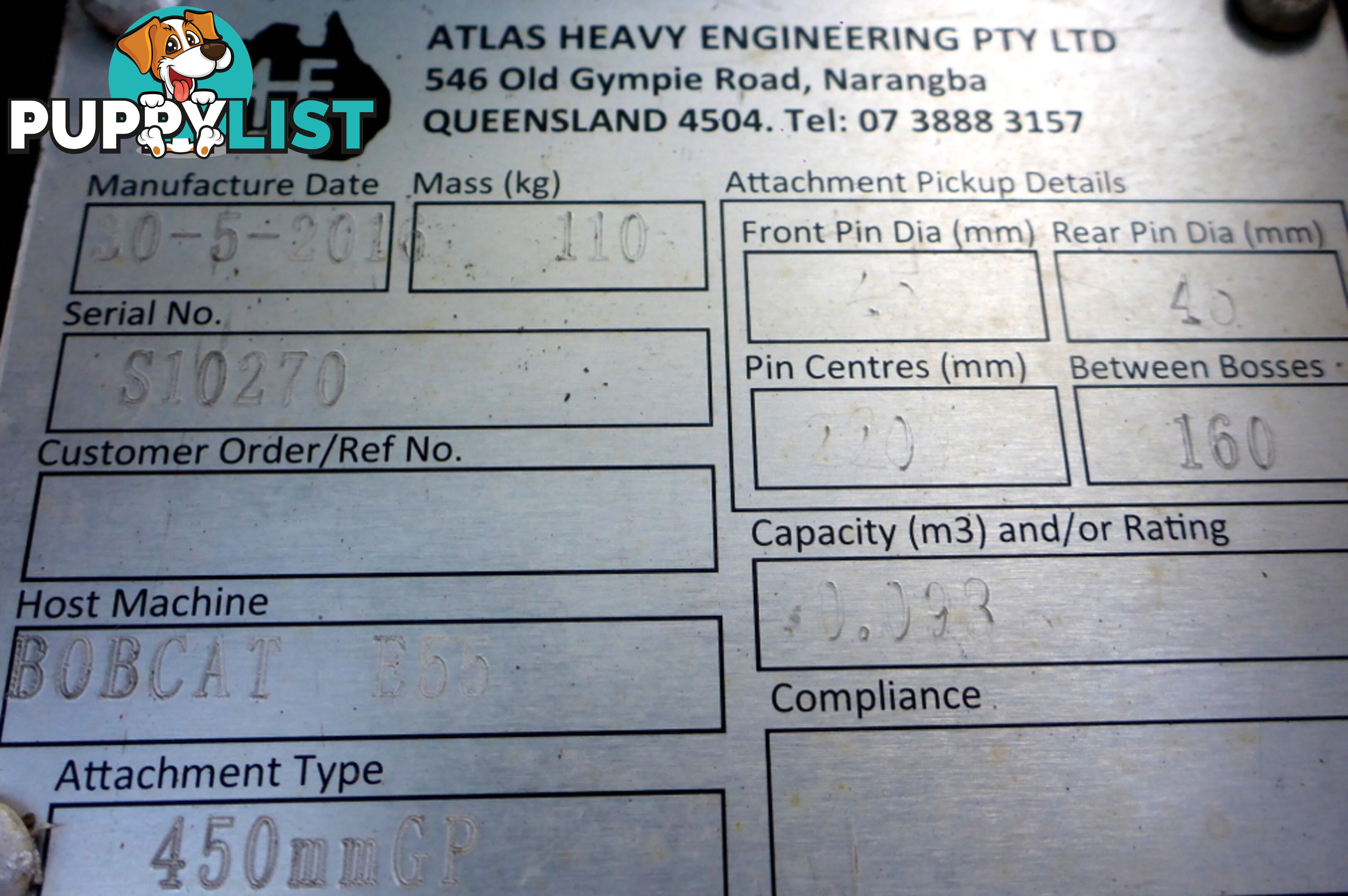 New 3-7 ton (45mm pin, 220mm CtoC) 450mm AHE Excavator Digging GP Bucket