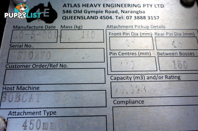 New 3-7 ton (45mm pin, 220mm CtoC) 450mm AHE Excavator Digging GP Bucket