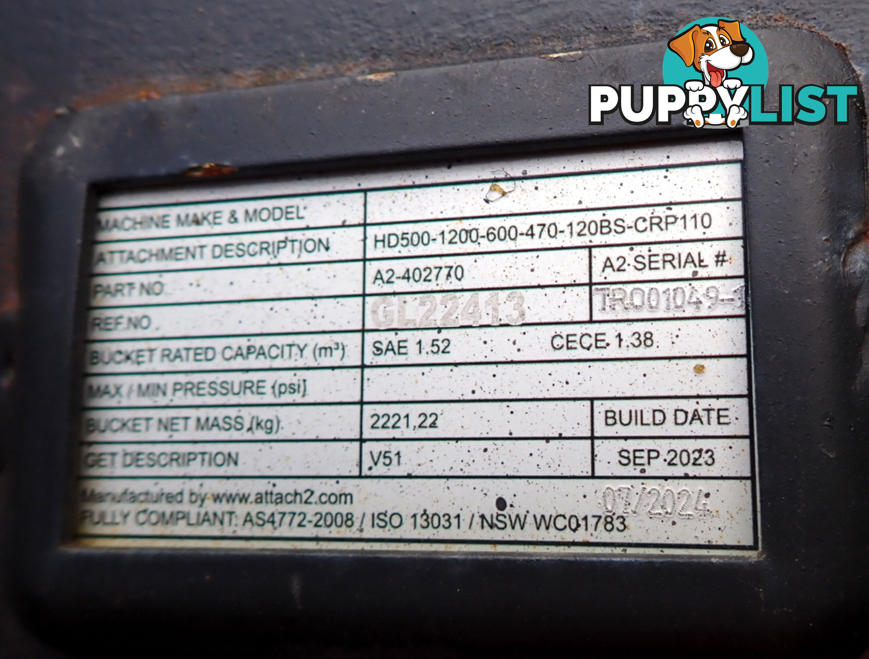 New 30-65 ton (110mm or 120mm pin) 1200mm Attach2 Heavy Duty Excavator Quarry Rock Bucket