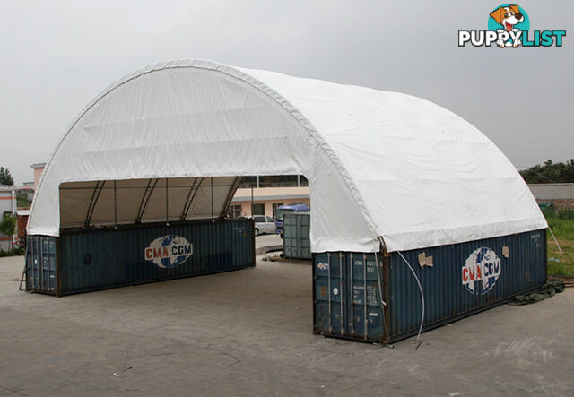 New 18m x 12m Double Trussed Container Shelter Workshop Igloo Dome