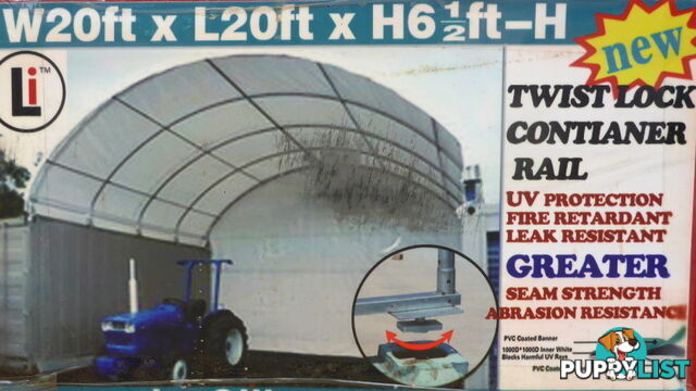 New 6m x 6m Container Shelter Workshop Igloo Dome with End Wall