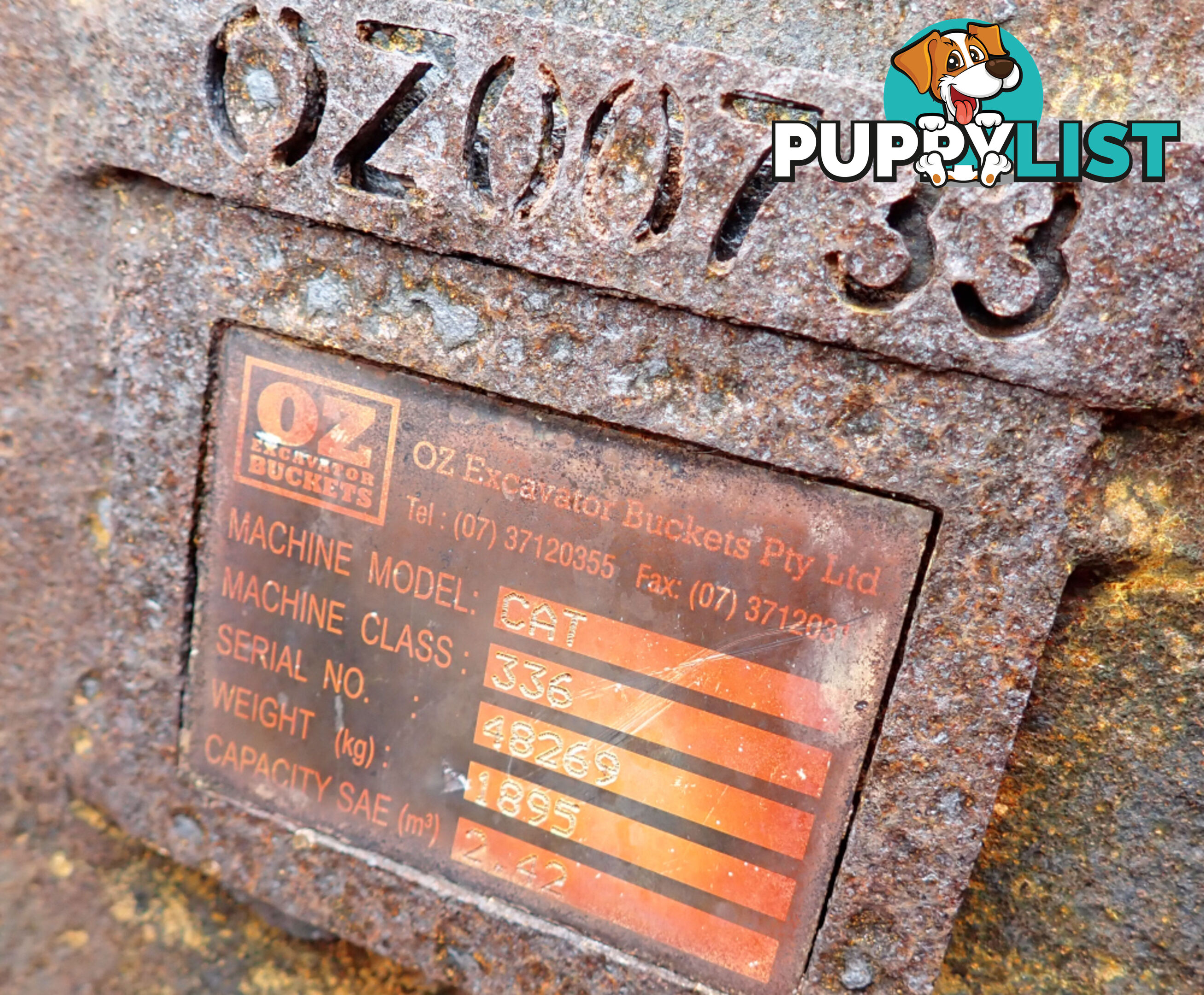 23-48 ton (100mm / 90mm pin) 2600mm OZ Excavator Mud Batter Bucket suit Cat 336