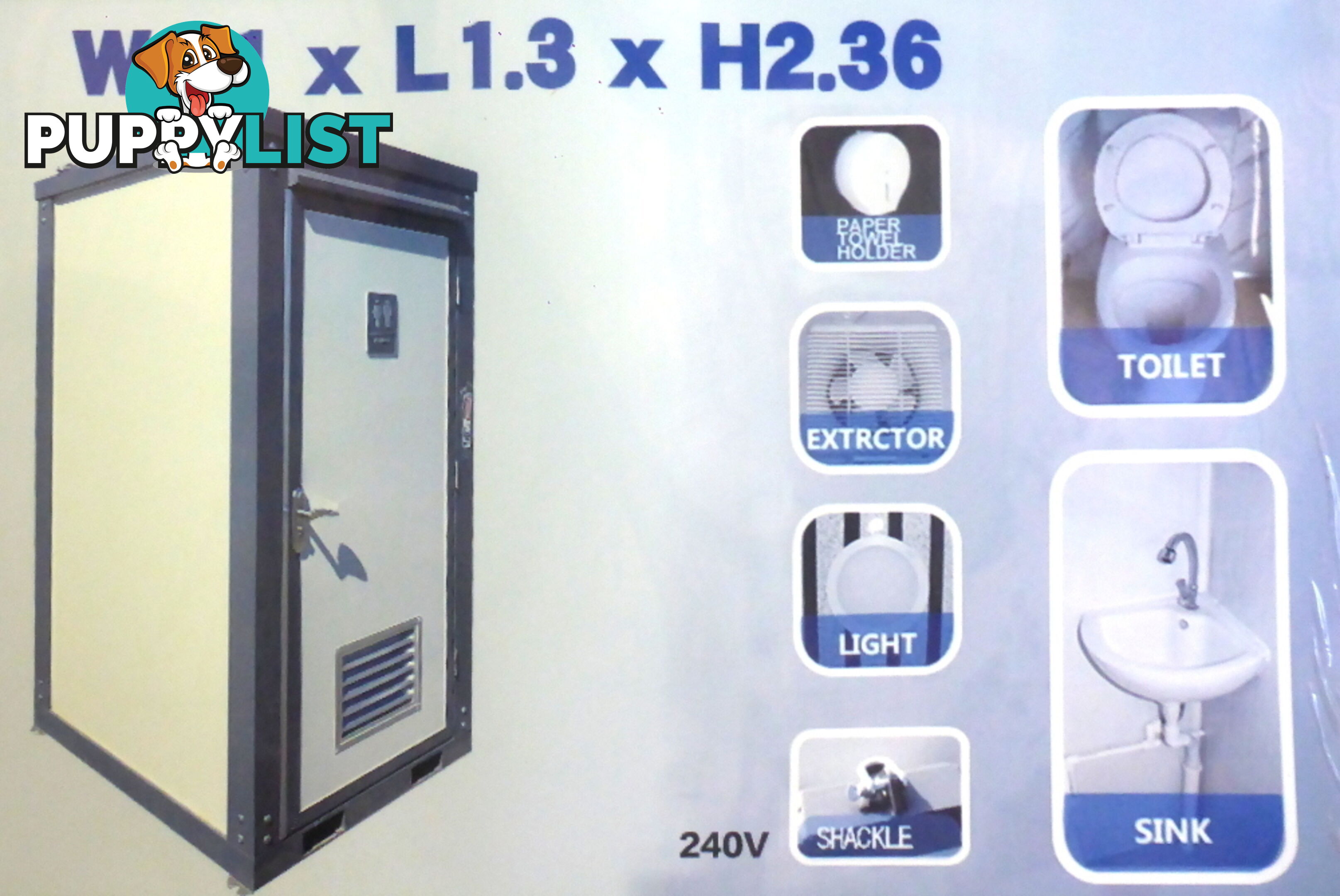 New Single Portable Toilet Restroom Block