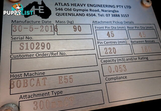 New 3-7 ton (45mm pin, 220mm CtoC) 250mm AHE Excavator Digging GP Bucket