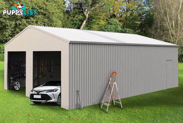 New 7.6m x 10.1m (77m2) All Steel Double Garage Carport Shed Mancave