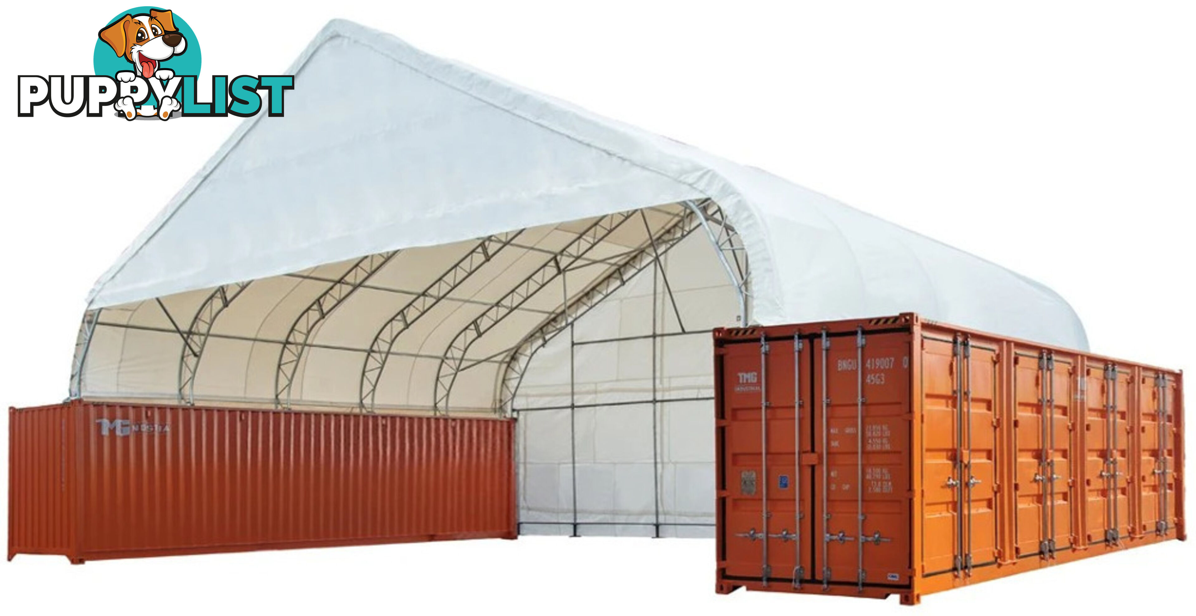 New 15m x 12m Double Trussed Container Shelter Workshop Igloo Dome with EndWalls