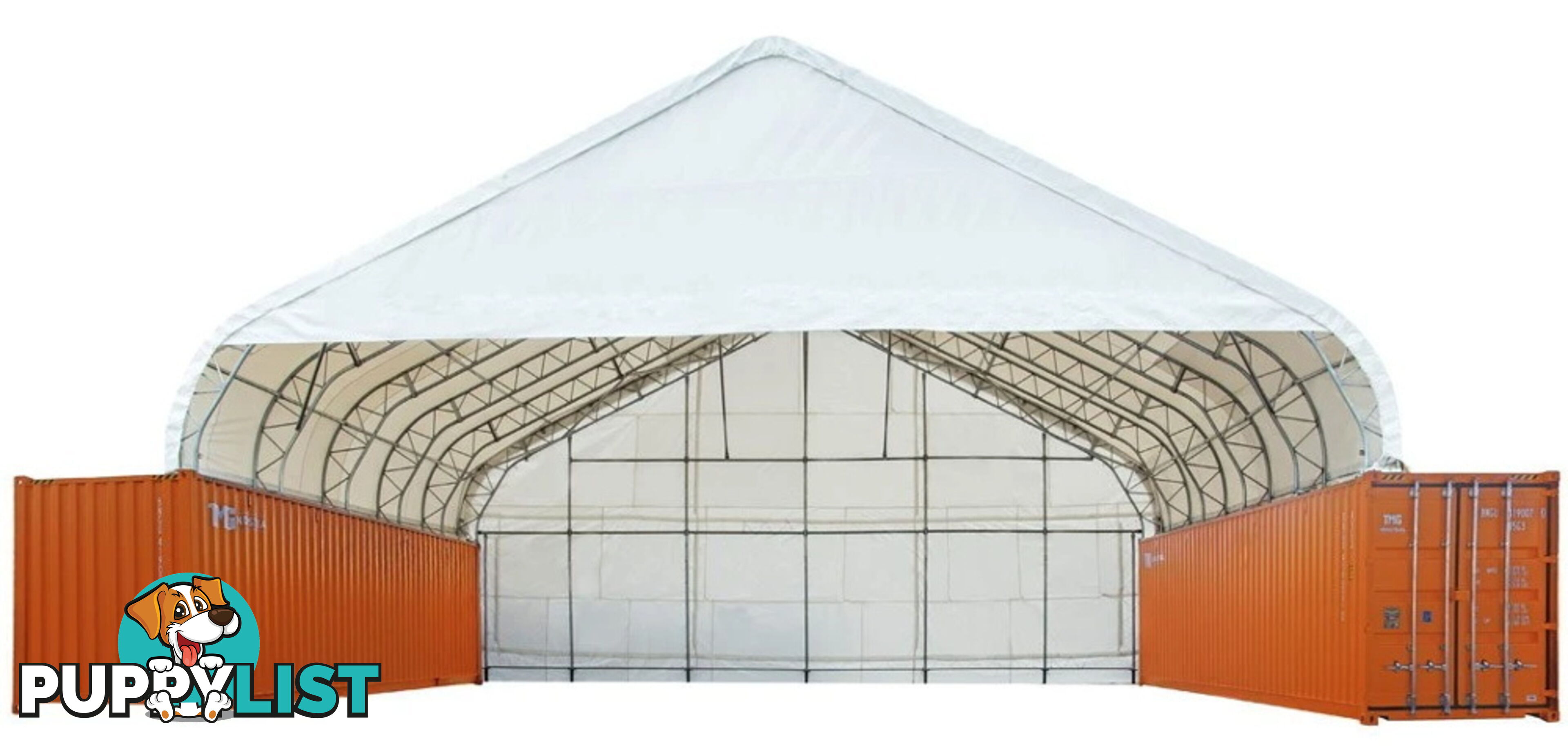 New 15m x 12m Double Trussed Container Shelter Workshop Igloo Dome with EndWalls