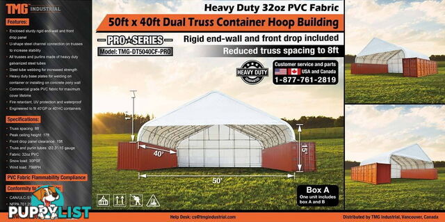 New 15m x 12m Double Trussed Container Shelter Workshop Igloo Dome with EndWalls