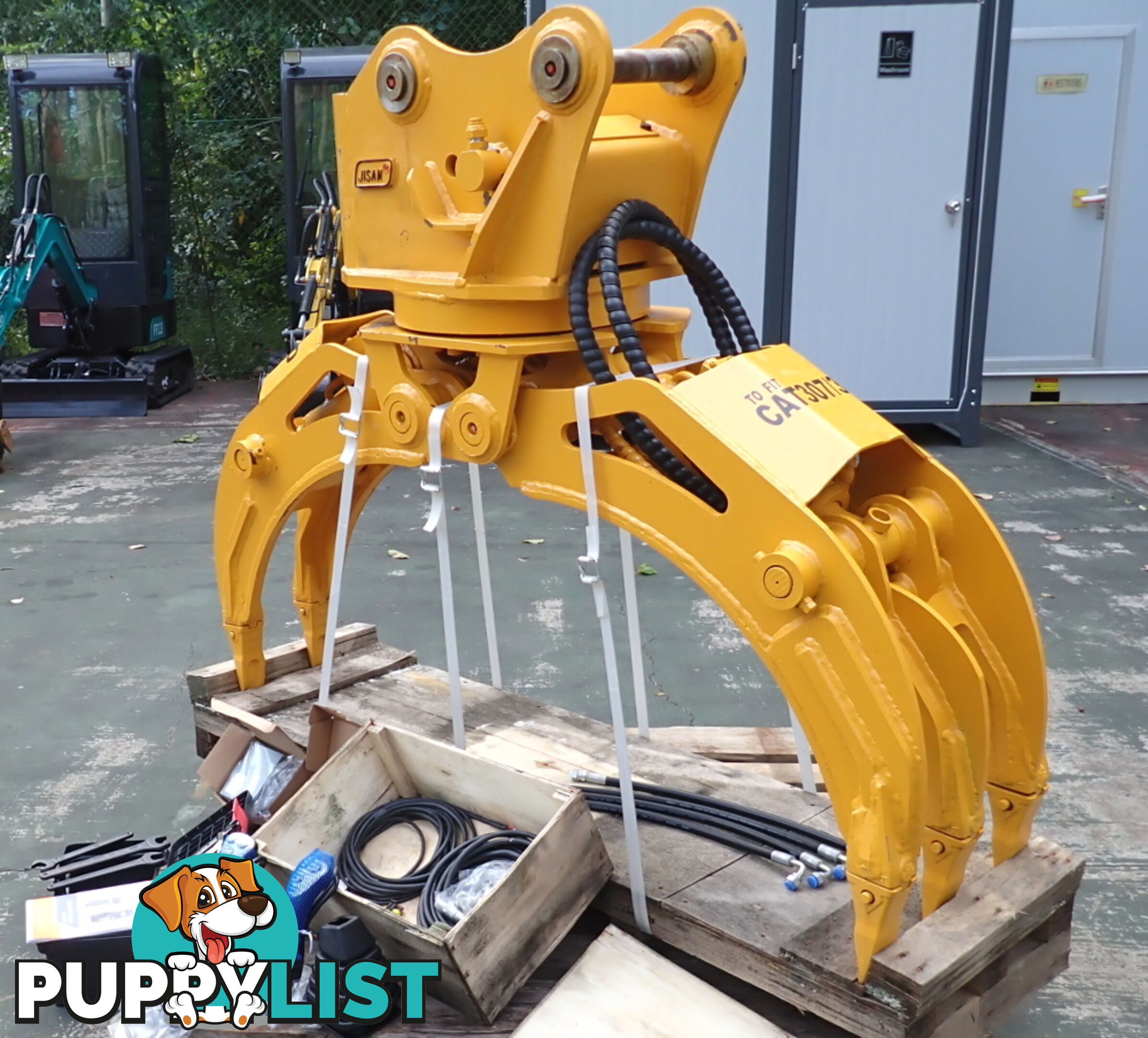 New Jisan 5-10 ton (45 or 50mm Pin) Excavator Rotating Hydraulic Grapple Grab