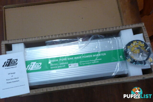 RRP $4550. New 8000w (16000w peak) 24Vdc-240Vac Pure Sine Wave Power Inverter