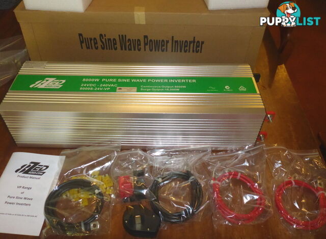RRP $4550. New 8000w (16000w peak) 24Vdc-240Vac Pure Sine Wave Power Inverter