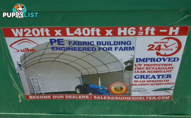 New 6m x 12m Container Shelter Workshop Igloo Dome with End Wall