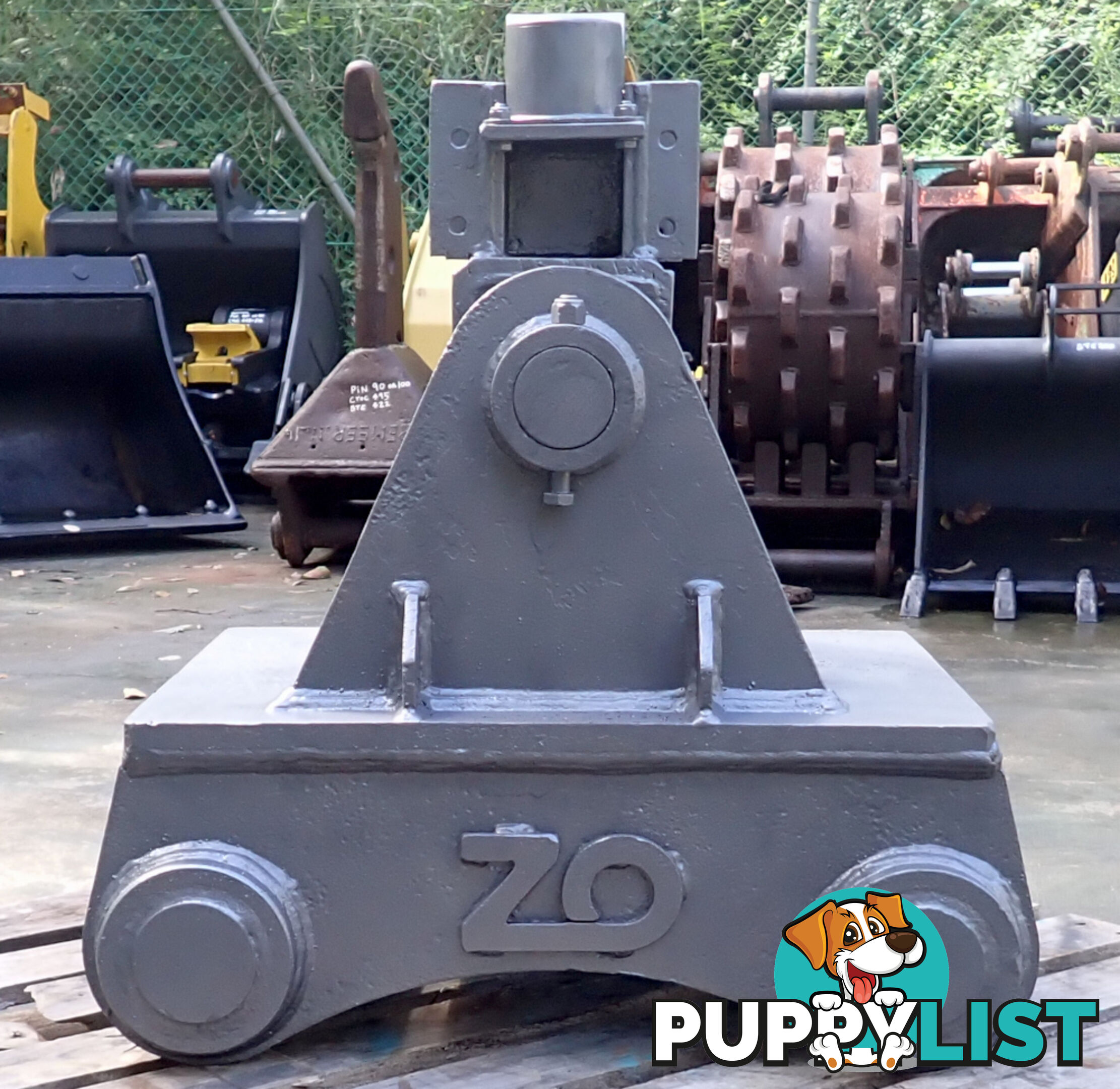 30-50 ton (100mm pin) OZ Buckets Excavator Auger Headstock Hitch Mount