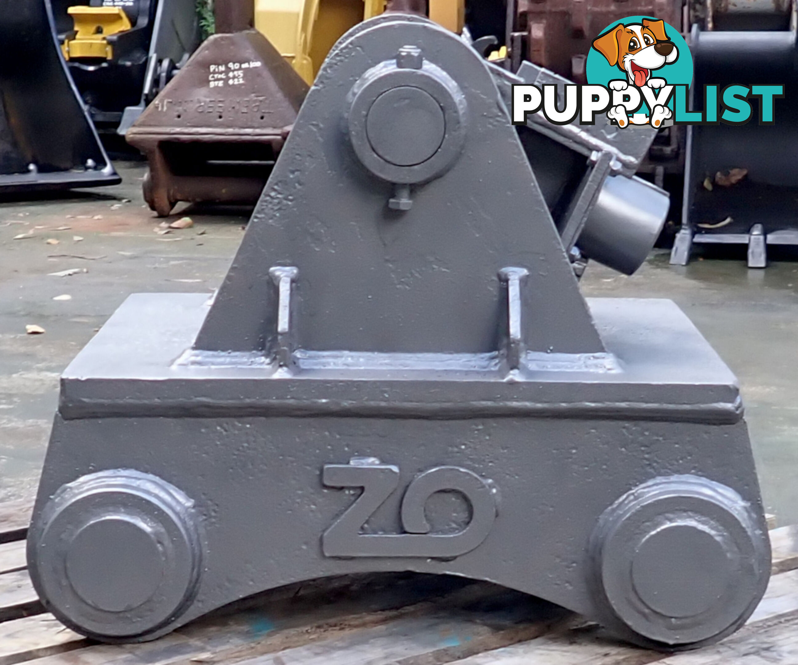 30-50 ton (100mm pin) OZ Buckets Excavator Auger Headstock Hitch Mount