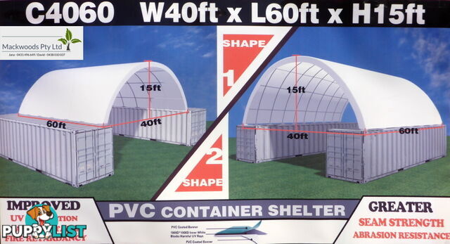 New 12m x 18m (223m2) Container Shelter Workshop Igloo Dome & Endwall