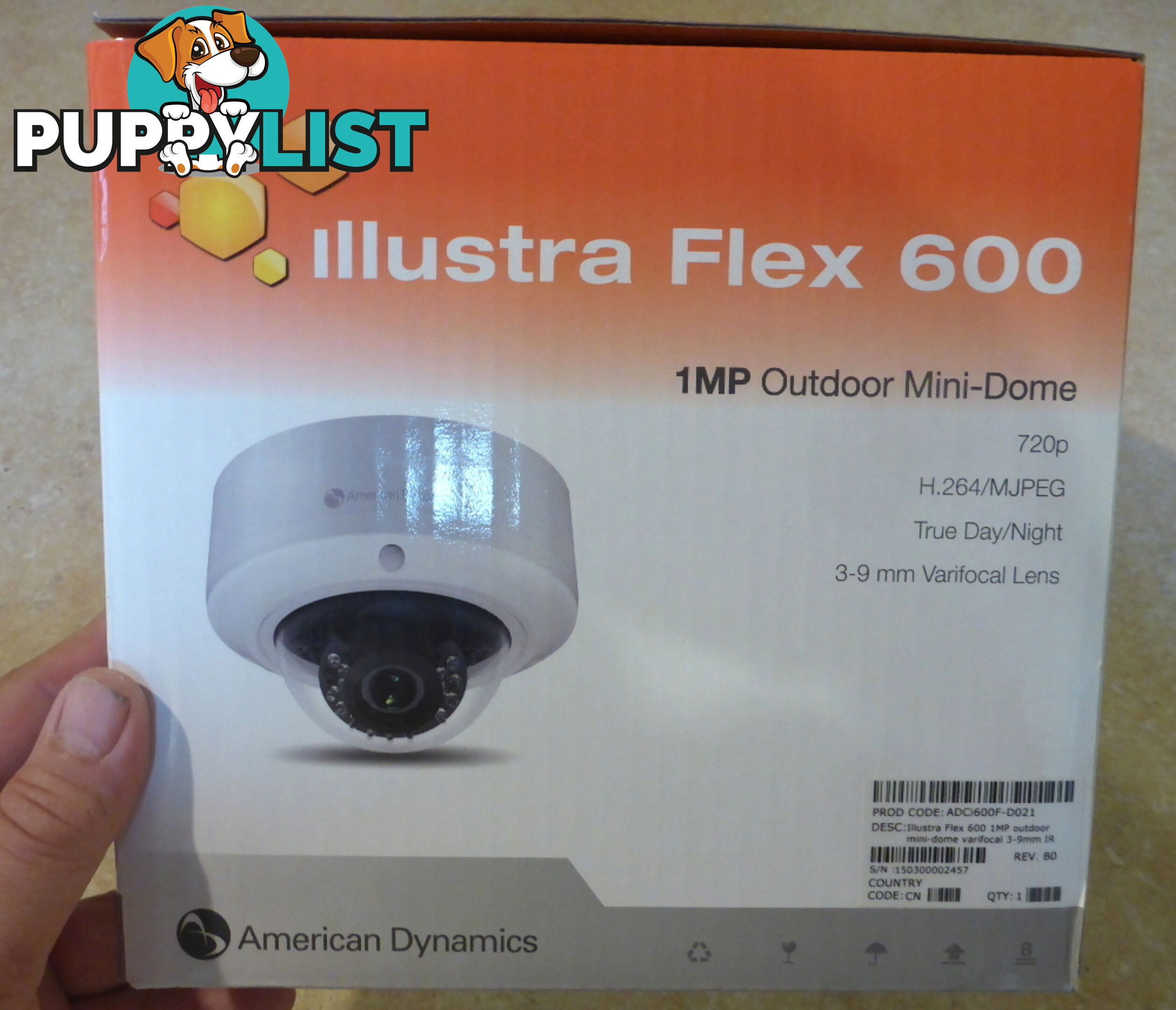 New Tyco / American Dynamics Illustra Flex 600 Mini Dome IP / CCTV Outdoor Security Camera