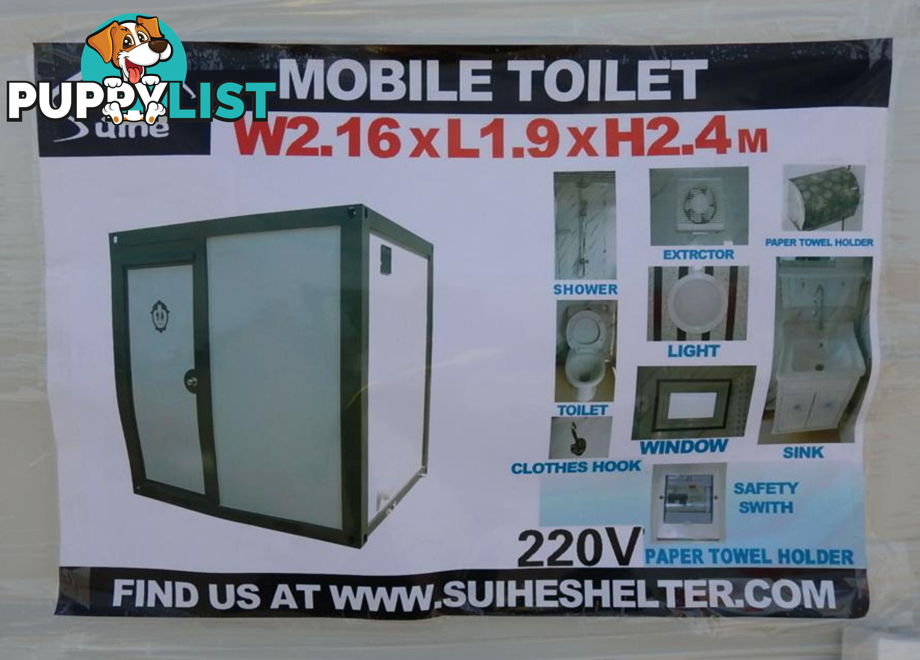 New Portable Toilet Shower Bathroom Restroom Ablution Block