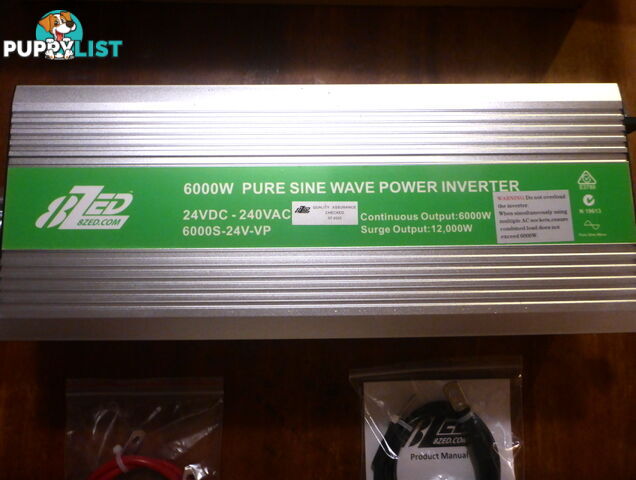 RRP $3480. New 6000w (12000w peak) 24Vdc-240Vac Pure Sine Wave Power Inverter