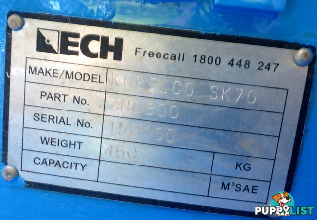 4-10 ton (50mm pin) 1250mm ECH Excavator Dozer Grader Blade suit Kobelco, Takeuchi