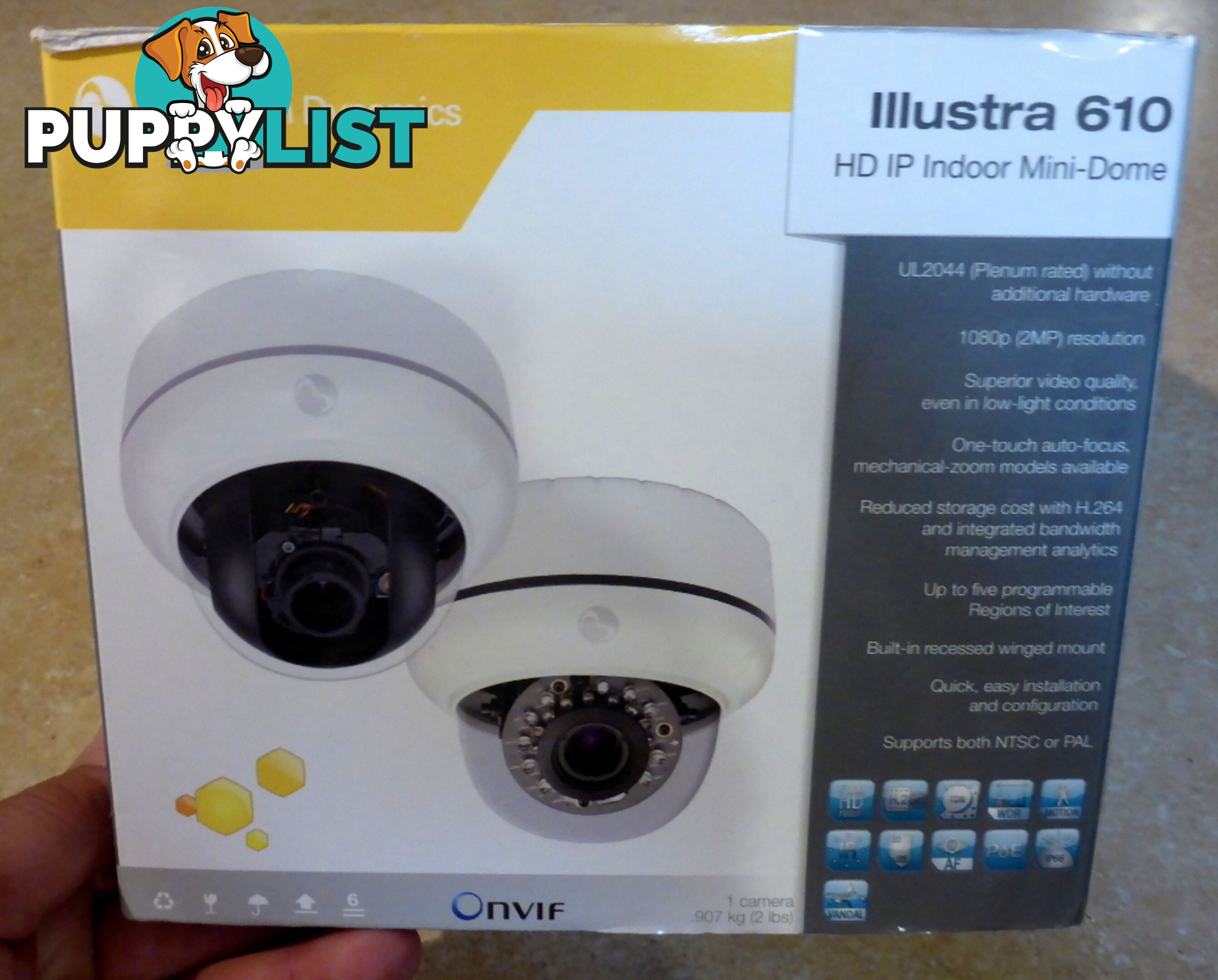 New Tyco / American Dynamics Illustra 610 Full HD Mini Dome IP / CCTV Indoor Security Camera