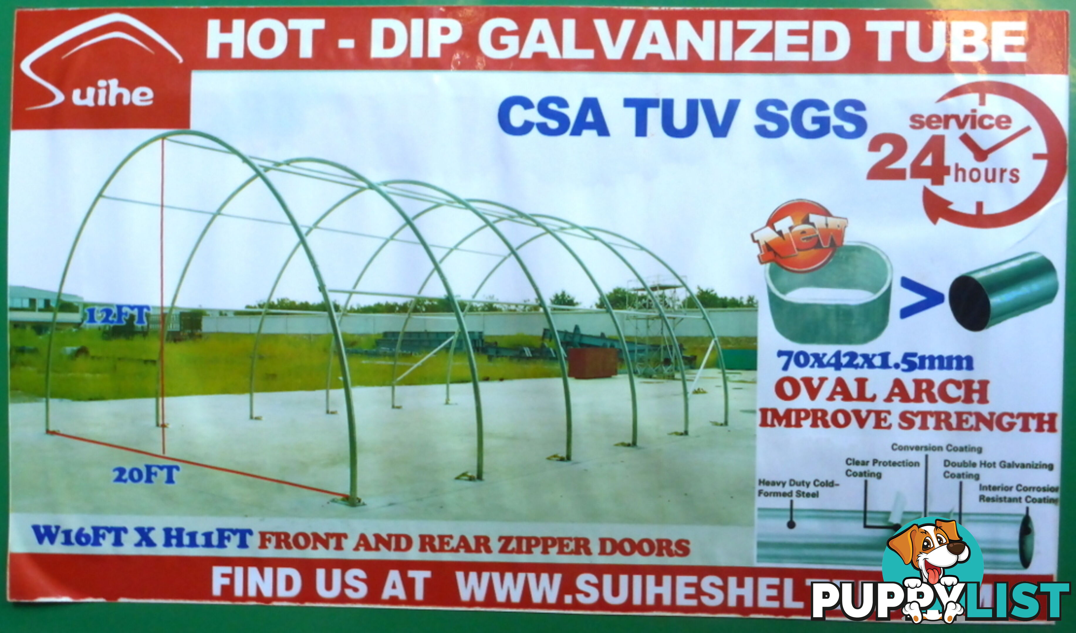 56m2 Workshop Storage Shelter Building 6m x 9m x 3.6m