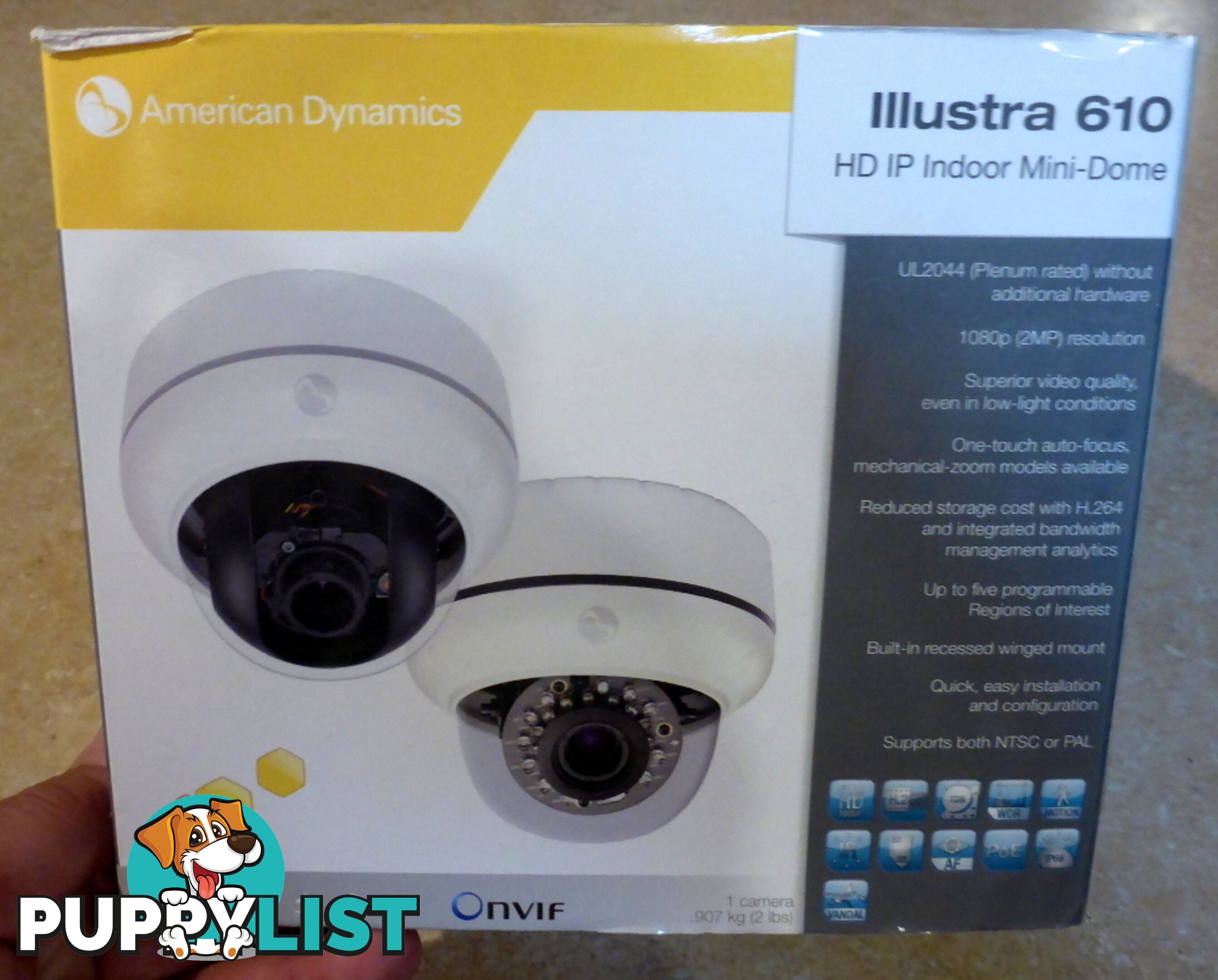 New Tyco / American Dynamics Illustra 610 Full HD Mini Dome IP / CCTV Indoor Security Camera