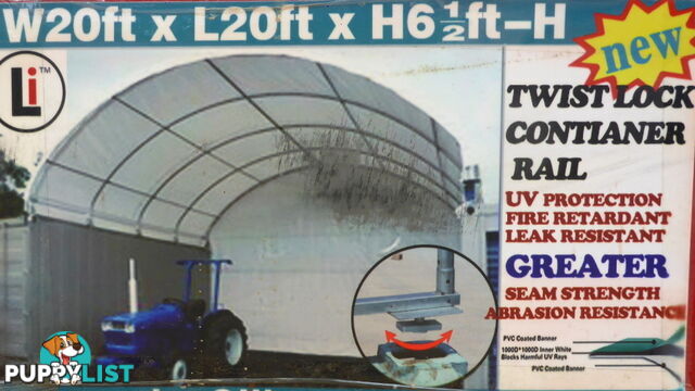 New 6m x 6m Container Shelter Workshop Igloo Dome with End Wall