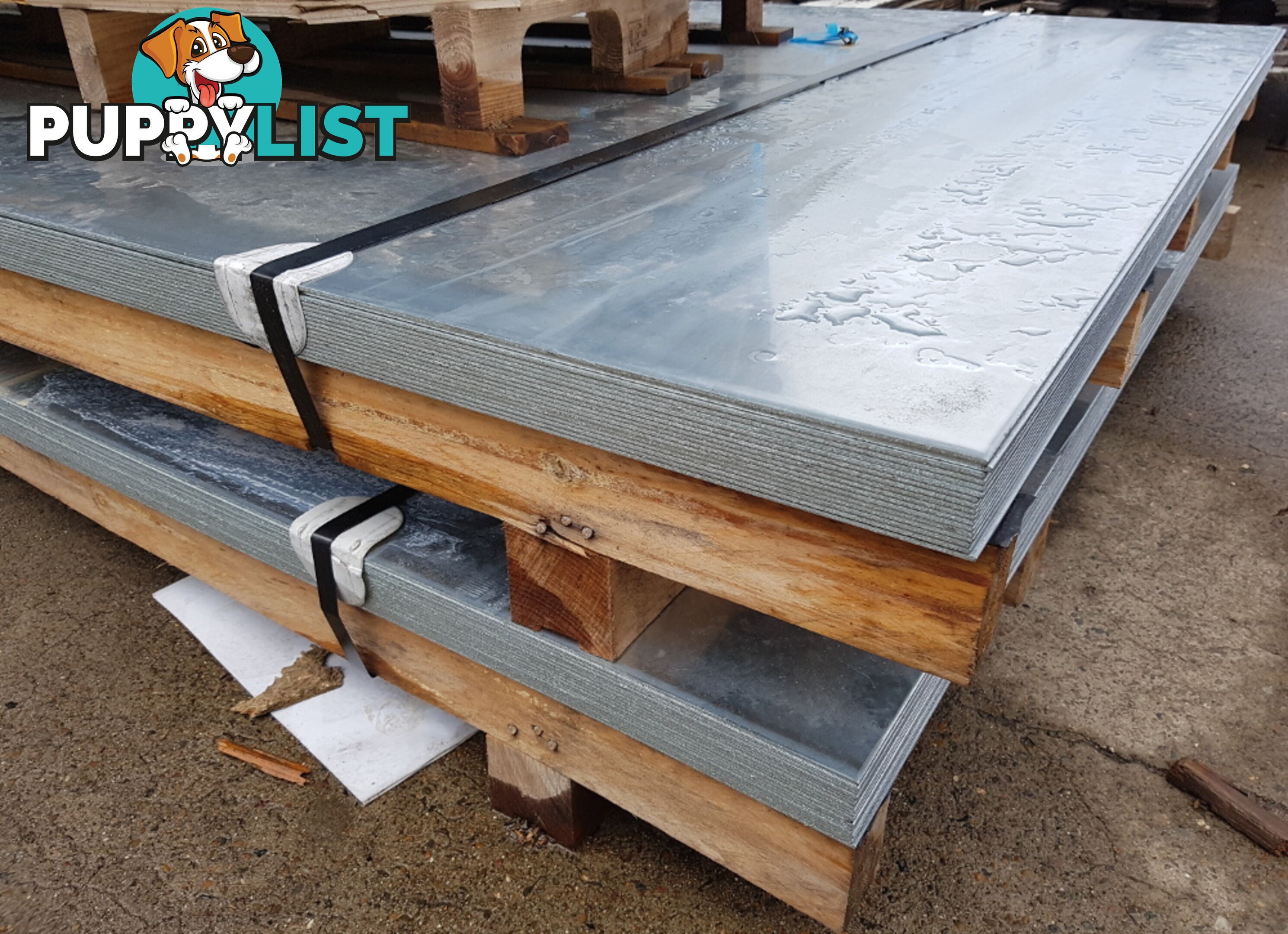 New Galvanised Steel Sheets 1500mm x 3000mm x 2.9mm, RRP $500