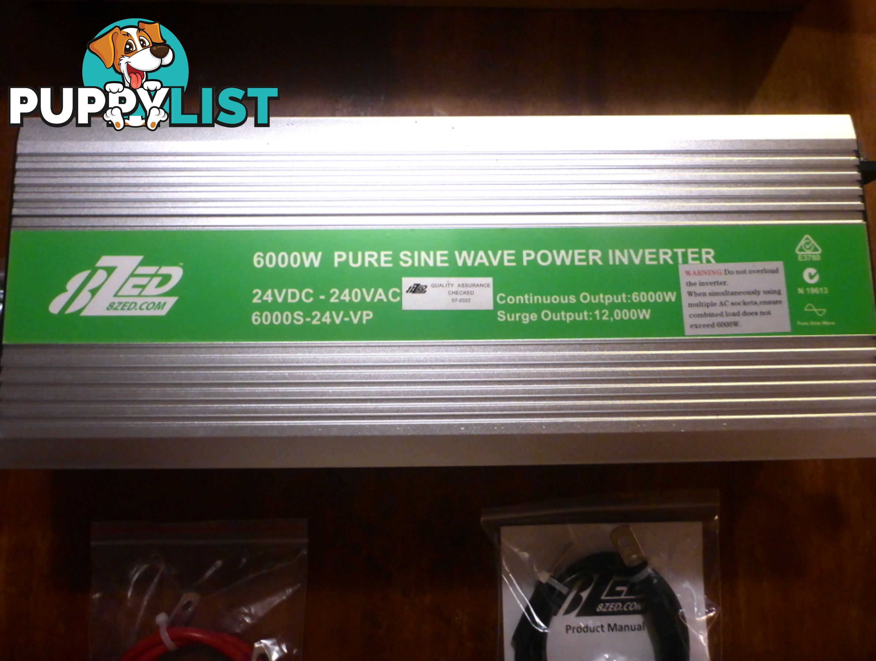 RRP $3480. New 6000w (12000w peak) 24Vdc-240Vac Pure Sine Wave Power Inverter