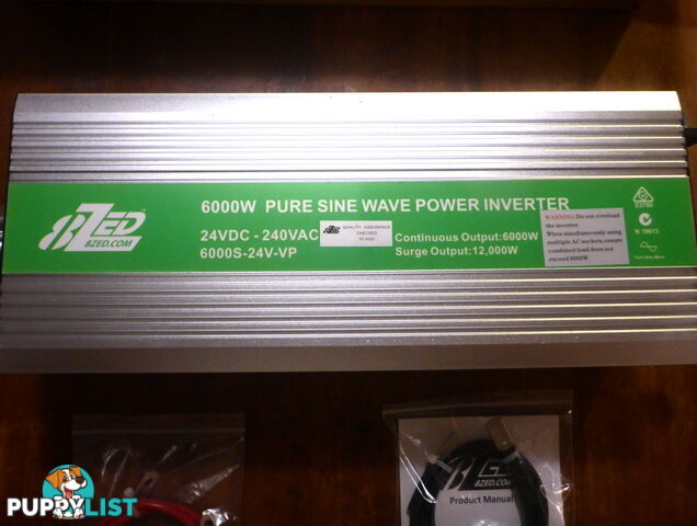 RRP $3480. New 6000w (12000w peak) 24Vdc-240Vac Pure Sine Wave Power Inverter