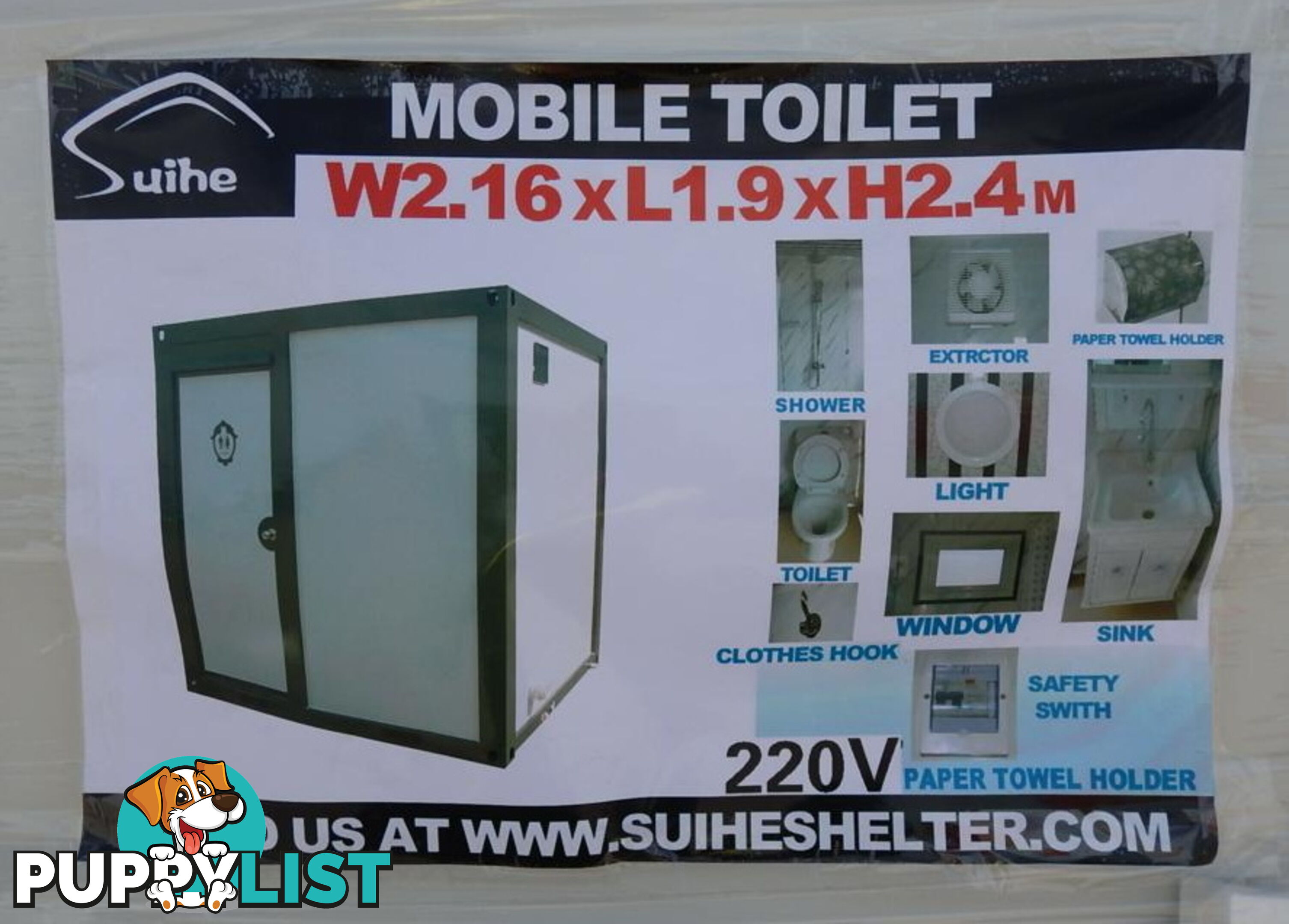 New Portable Toilet Shower Bathroom Restroom Ablution Block