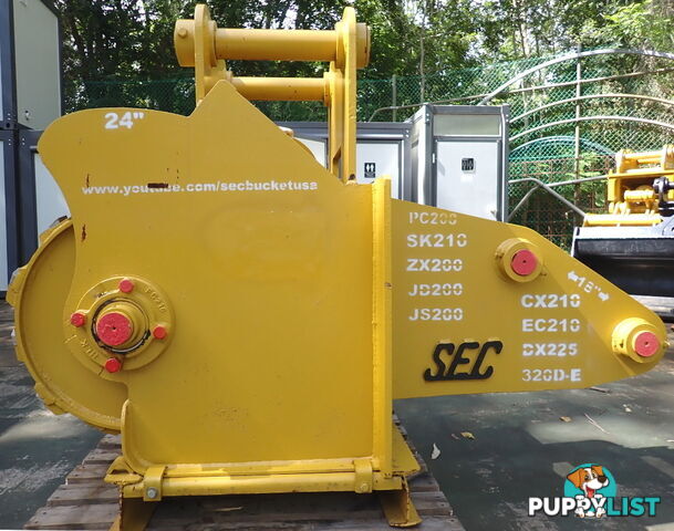 New 15-32 ton (80mm pin) SEC Excavator Hydraulic Tree & Stump Grinder Drum Mulcher
