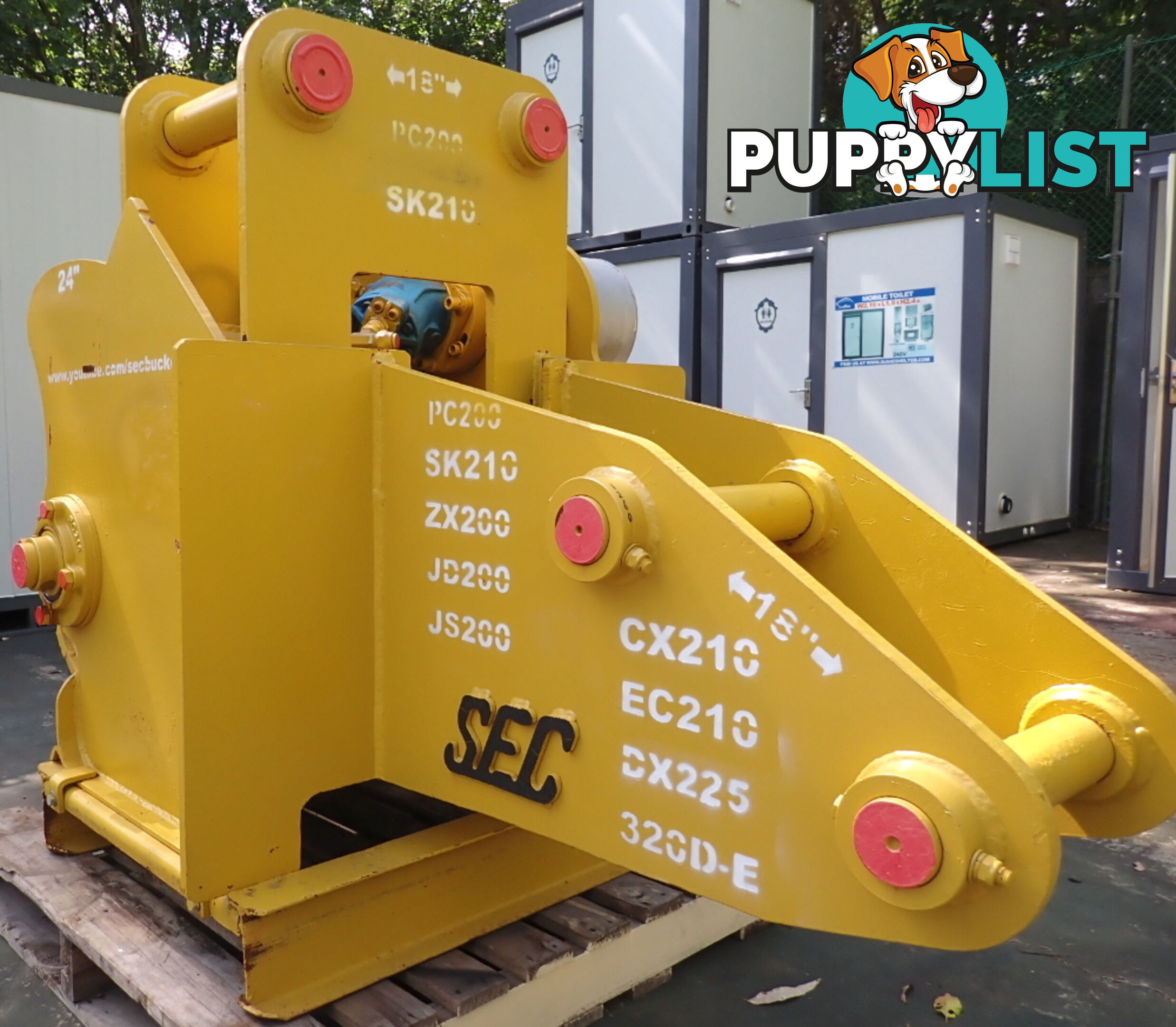 New 15-32 ton (80mm pin) SEC Excavator Hydraulic Tree & Stump Grinder Drum Mulcher