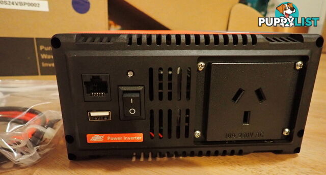 RRP $560. New 600w (1800w peak) 24Vdc-240Vac Pure Sine Wave Smart Power Inverter