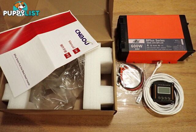 RRP $560. New 600w (1800w peak) 24Vdc-240Vac Pure Sine Wave Smart Power Inverter