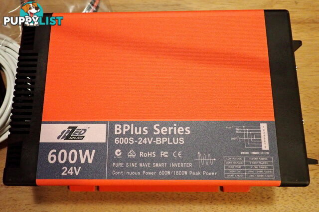 RRP $560. New 600w (1800w peak) 24Vdc-240Vac Pure Sine Wave Smart Power Inverter