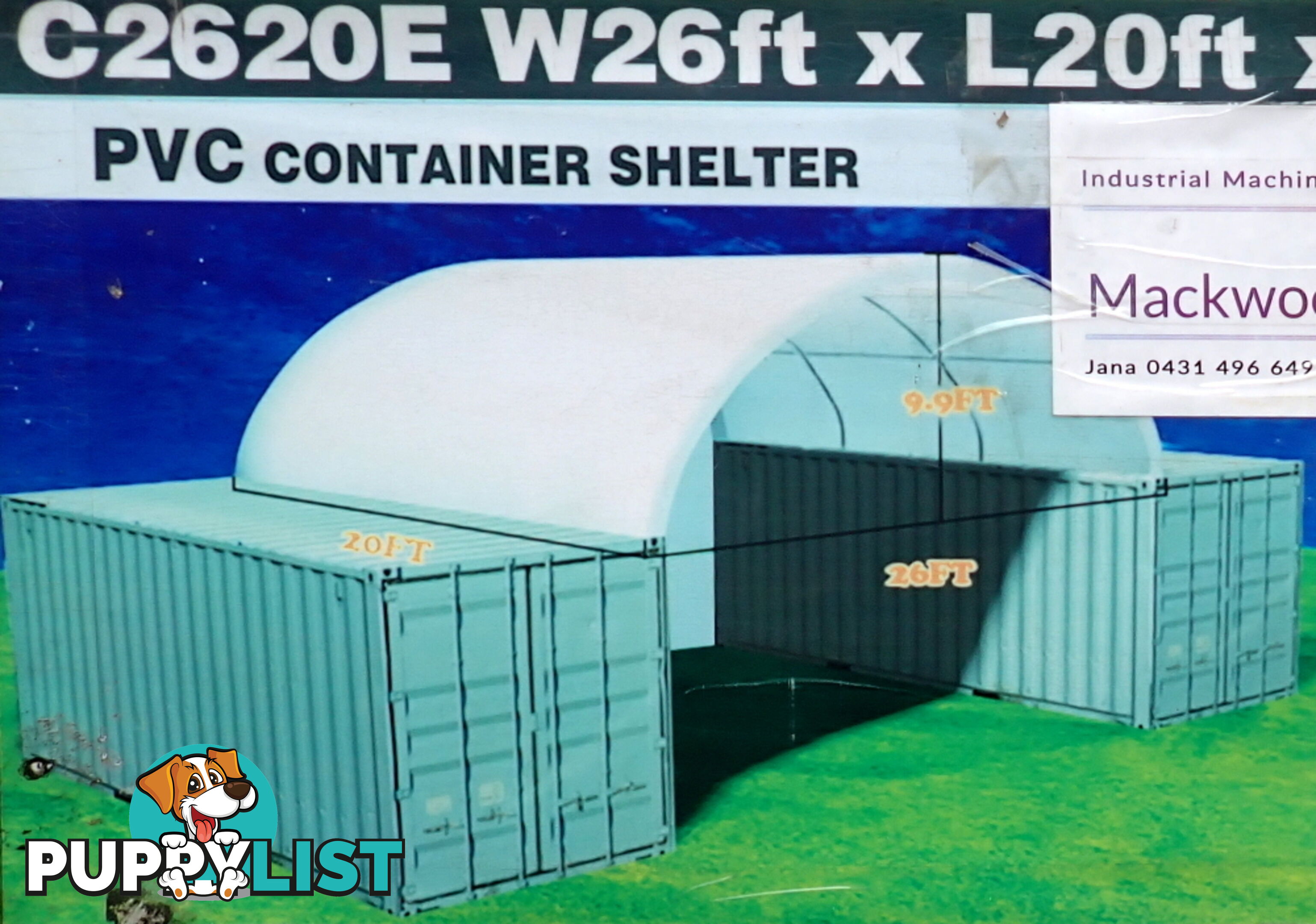 New 8m x 6m Container Shelter Workshop Igloo Dome with End Wall