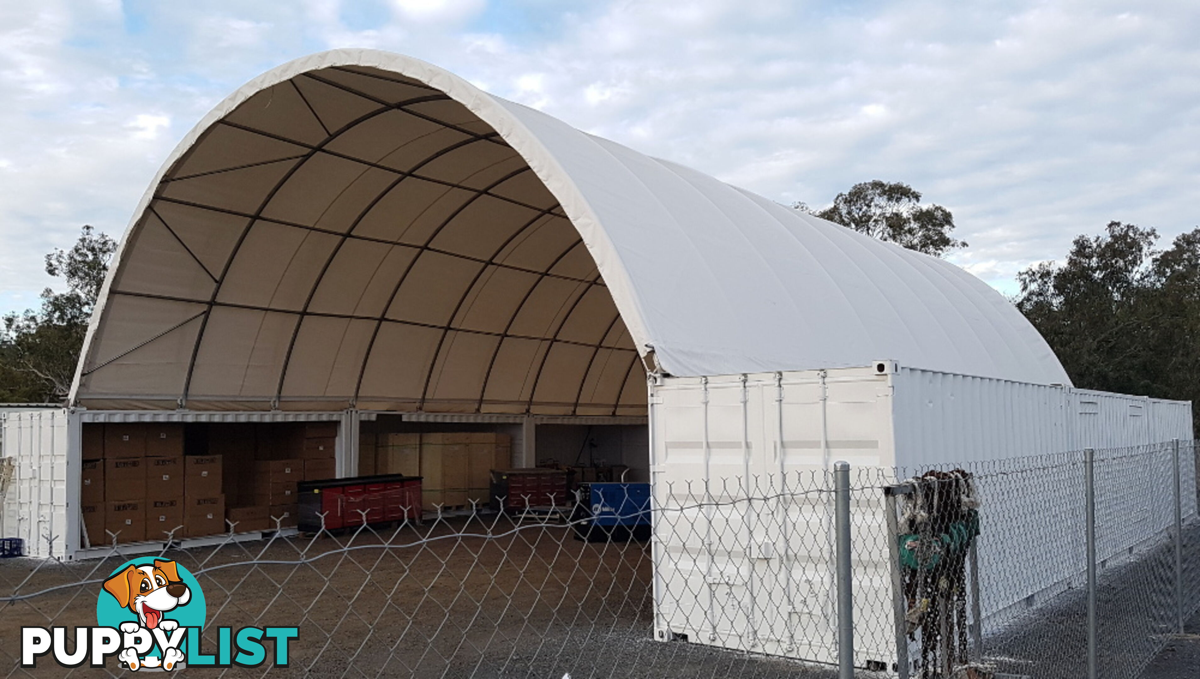 New 12m x 18m (223m2) Container Shelter Workshop Igloo Dome