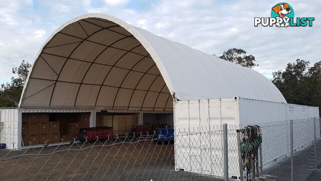 New 12m x 18m (223m2) Container Shelter Workshop Igloo Dome