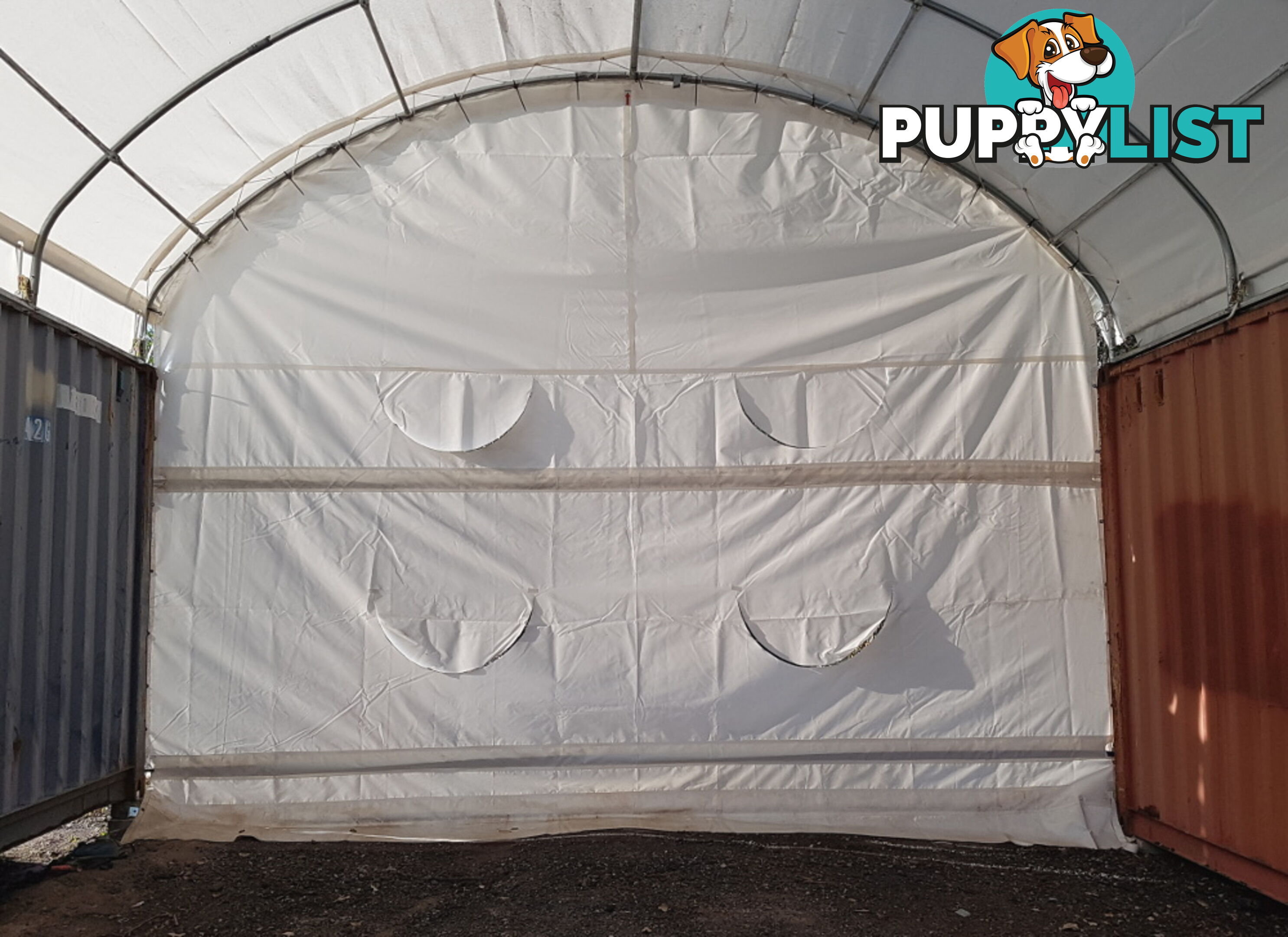 New 6m x 6m Container Shelter Workshop Igloo Dome with End Wall