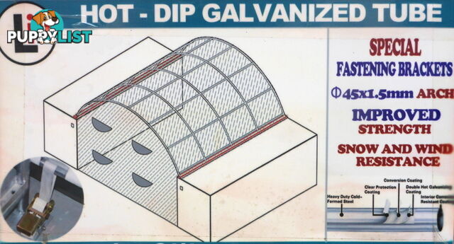 New 6m x 6m Container Shelter Workshop Igloo Dome with End Wall