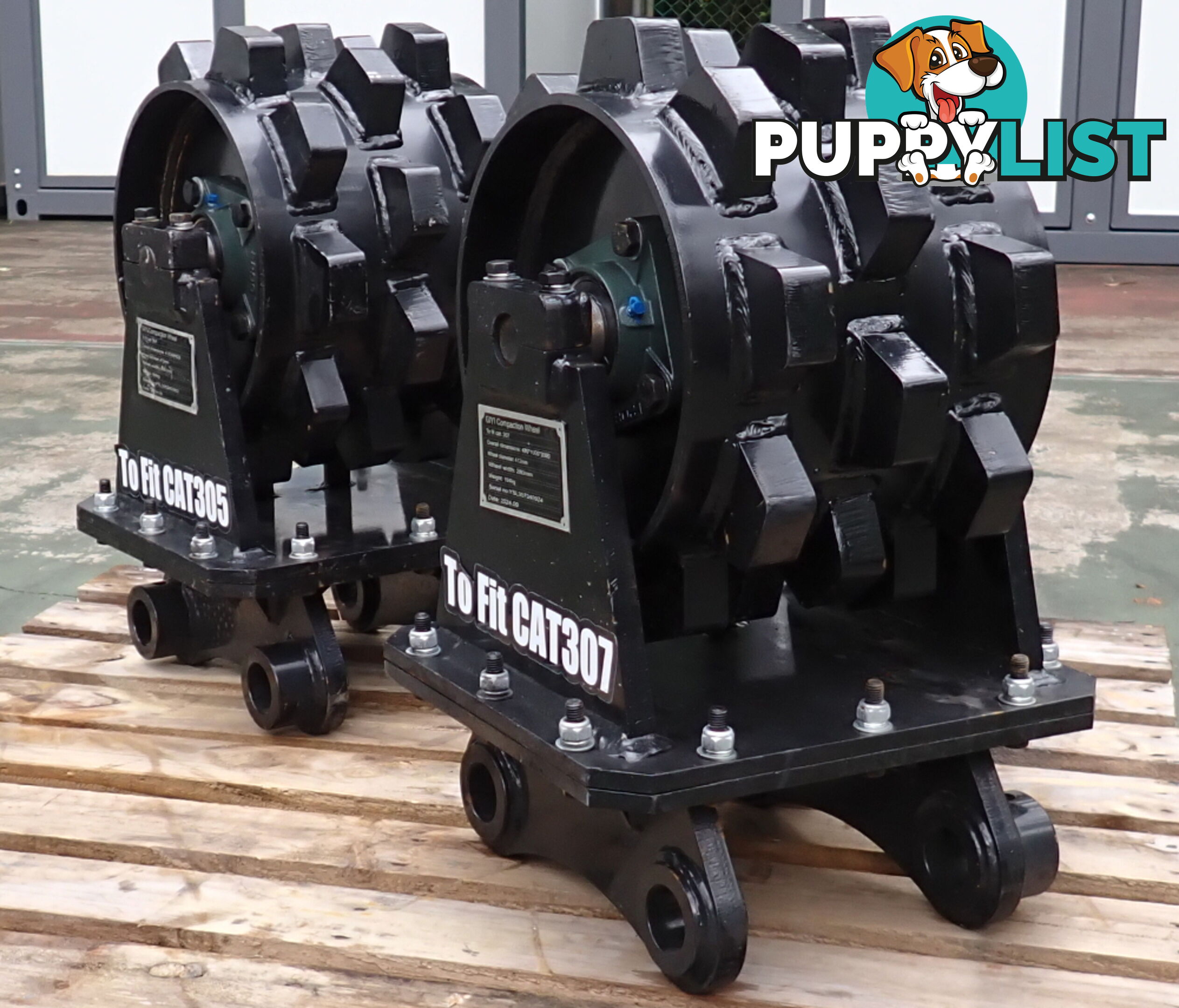 New 3-8 ton (45mm or 40mm pin) Excavator Roller Compaction Wheel