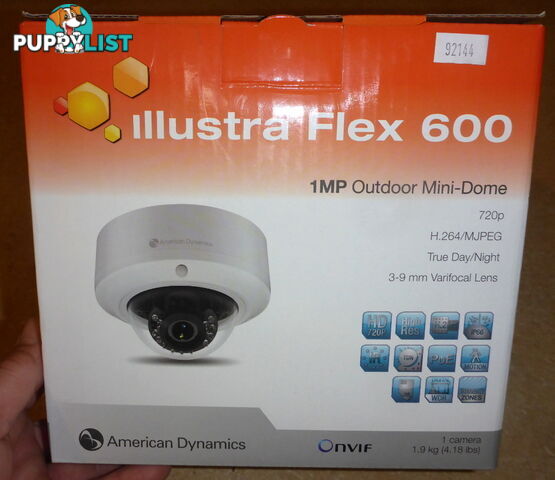 New Tyco / American Dynamics Illustra Flex 600 Mini Dome IP / CCTV Outdoor Security Camera