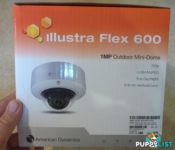 New Tyco / American Dynamics Illustra Flex 600 Mini Dome IP / CCTV Outdoor Security Camera